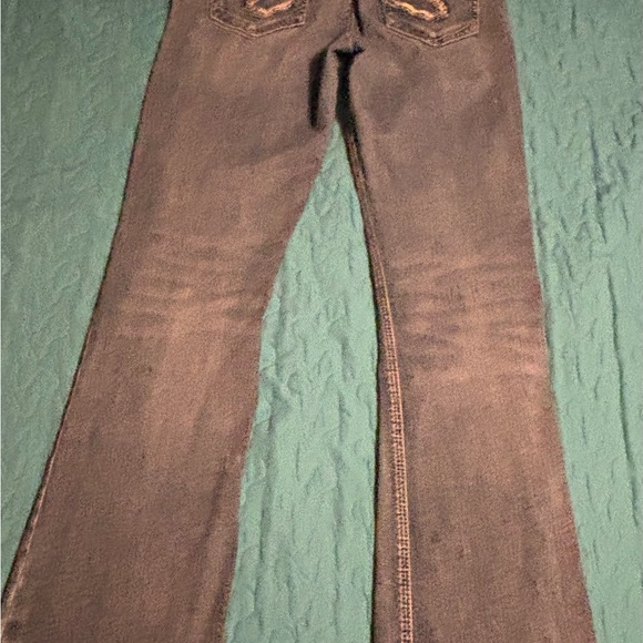 Women's Silver Flare Jeans in Classic Blue - Picture 3 of 6